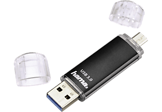 HAMA Laeta Twin - USB-Stick (128 GB, Schwarz)
